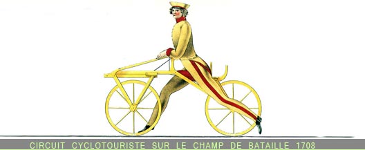 circuit cyclotouriste sur le champ de bataille 1708